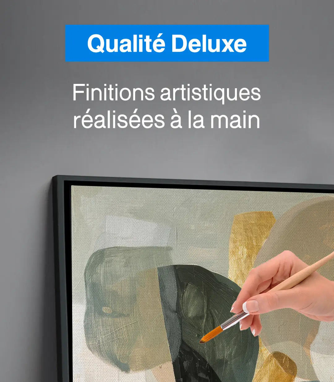 Tableau Silt Massinart — ambiance salon avec encadrement noir