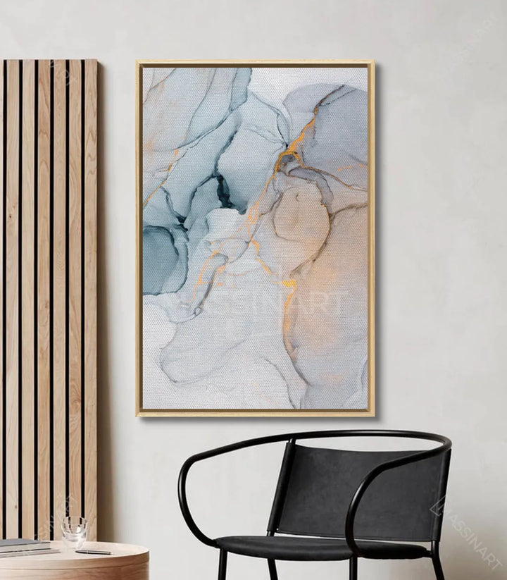 Tableau Ocean Marble décoration intérieur cadre noir Massinart