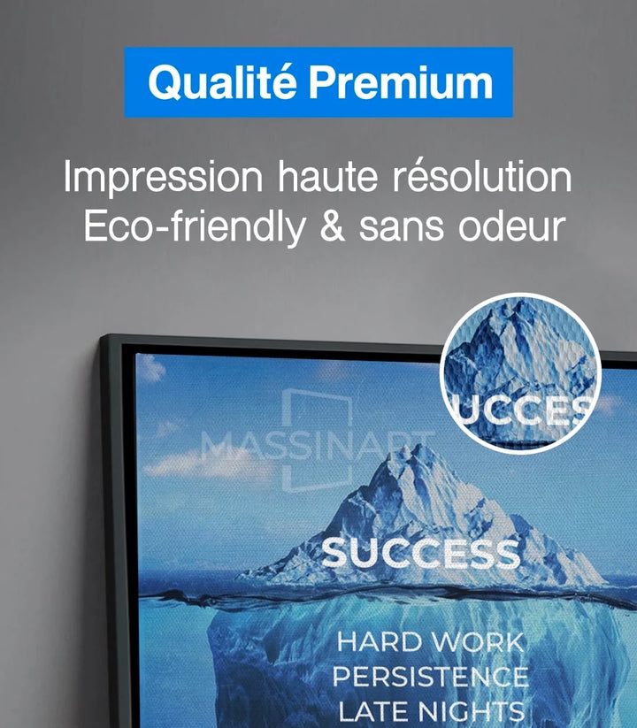 Mise en situation espace travail — Tableau iceberg motivation Massinart en contexte