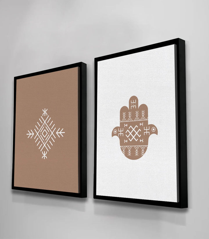 Tableau Amazigh Spirit décor maison — diptyque art minimaliste, Massinart