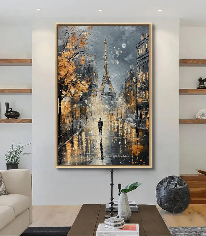 Tableau Paris Stroll mis en situation décoration intérieur séjour Massinart