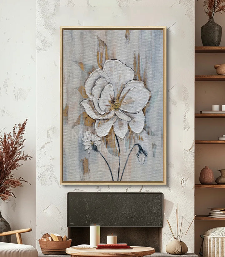 Tableau Blossom fleur blanche intérieur contemporain Massinart