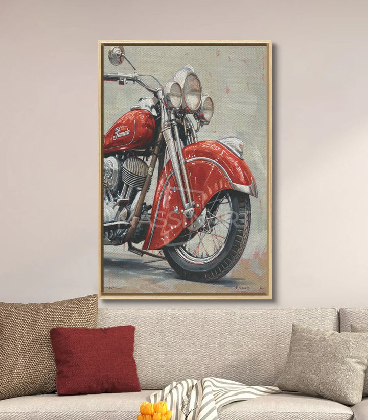Tableau moto vintage Massinart — décoration intérieur bureau