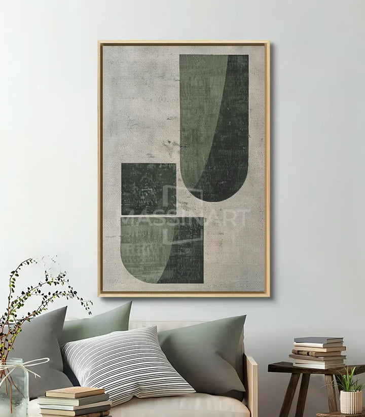 Tableau Green Forms décoration intérieur séjour Massinart