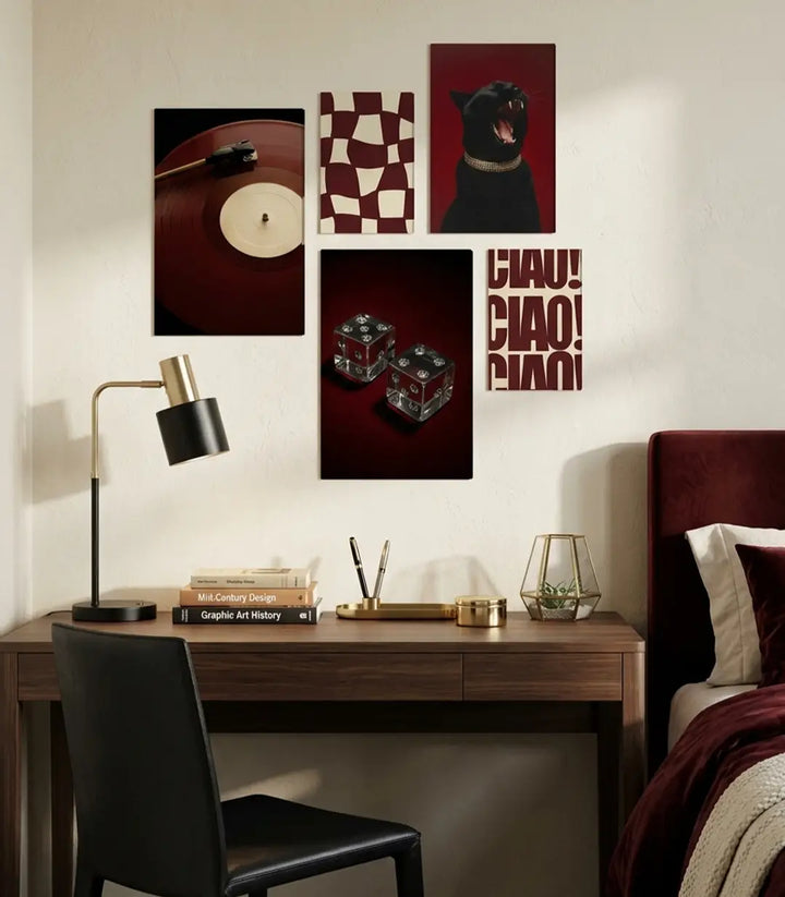 Tableau Velvet mur-cadres mise en situation chambre Massinart