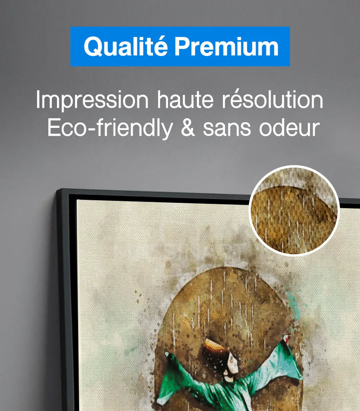 Cadre noir tableau Sufi Whirling Massinart — finition premium encadrement