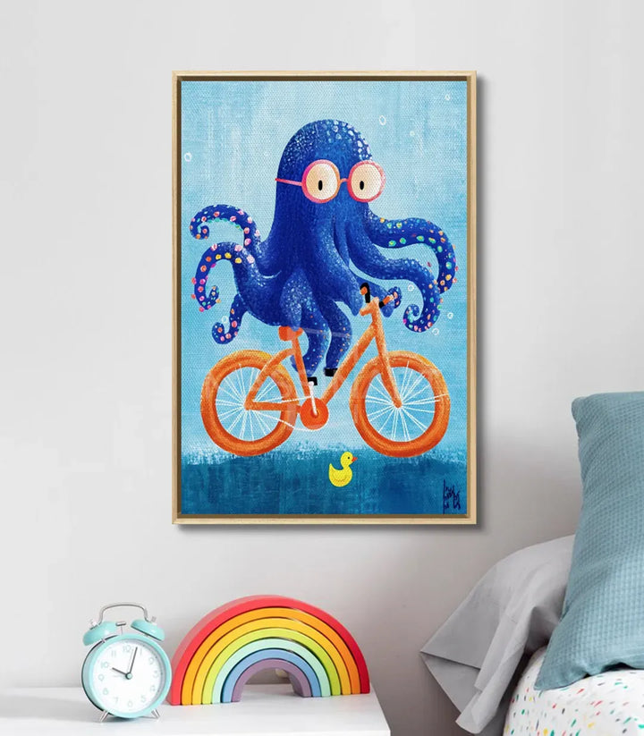 Tableau Octo Ride en décoration intérieur moderne — art enfant coloré Massinart