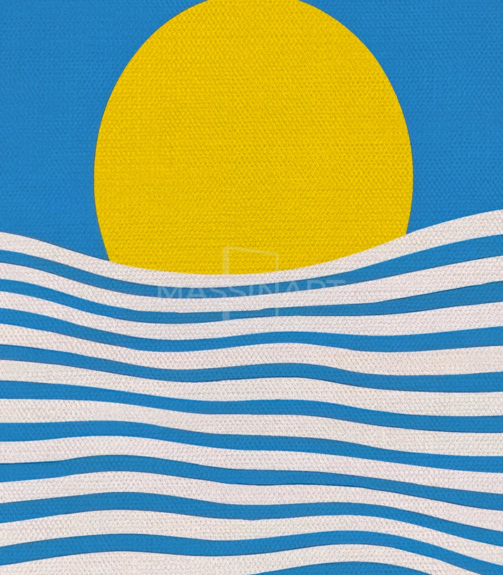 Tableau Summer Vibes Massinart — emballage livraison prêt à accrocher
