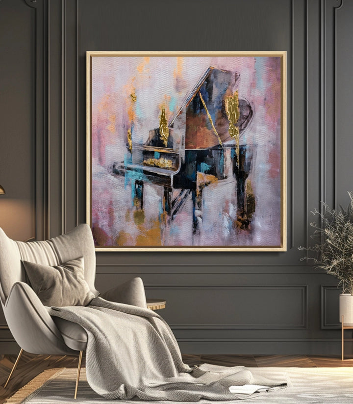 Décoration intérieur chambre tableau musique expressionniste Massinart