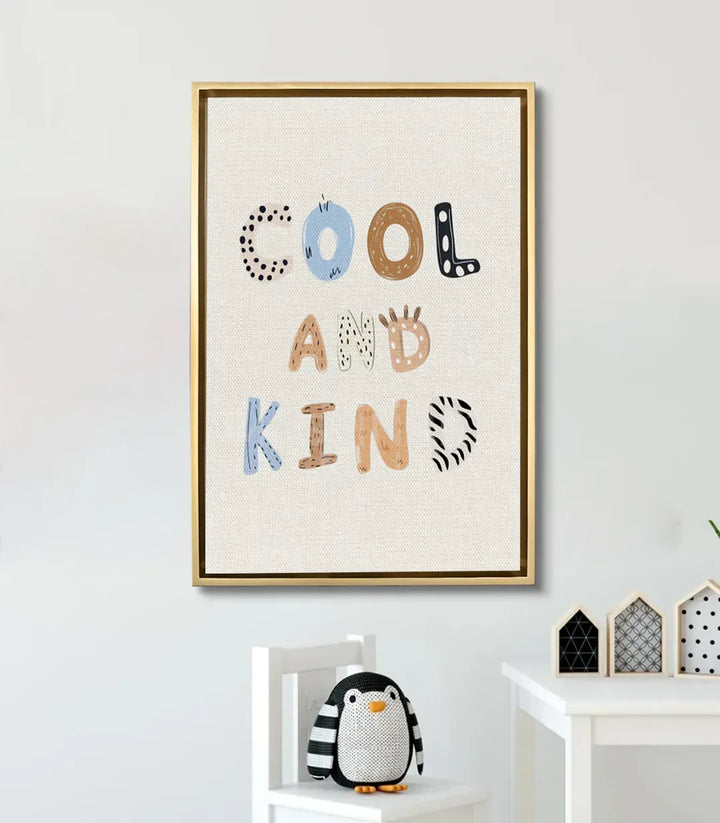 Mise en situation salon chambre enfant — Tableau Cool and Kind Massinart décoration murale