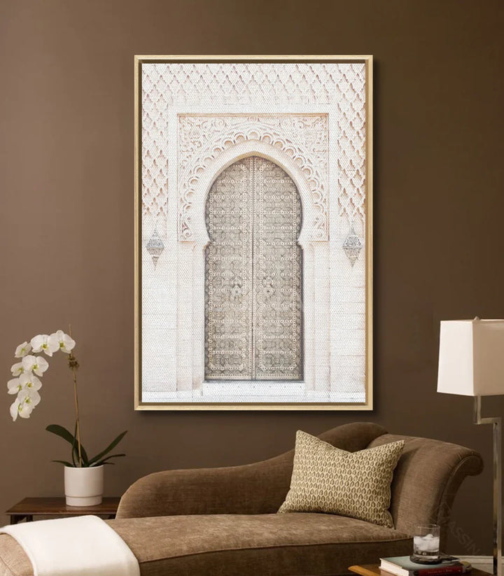 Décoration intérieur salon marocain tableau porte tradition Massinart