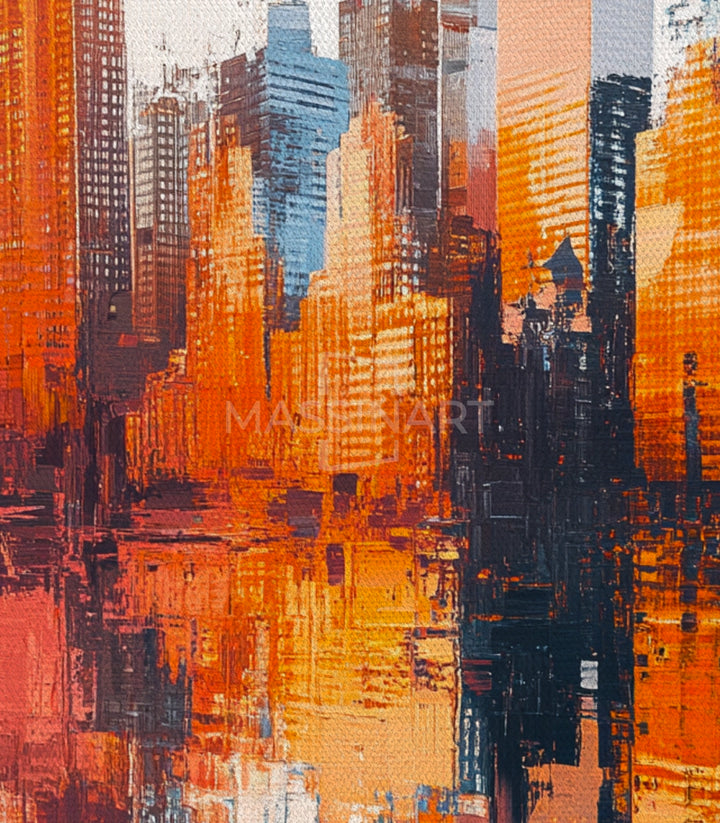 Tableau Reflets Urbains Massinart — emballage livraison prêt à accrocher