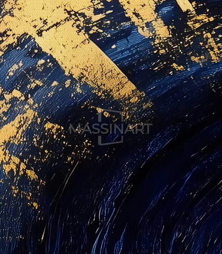 Tableau Golden Vortex Massinart — emballage livraison prêt à accrocher