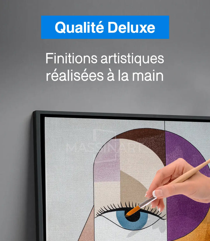 Décoration intérieur séjour - diptyque Cubic Stare composition cubiste Massinart