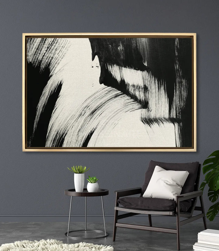 Tableau Obsidian mise en situation salon moderne Massinart