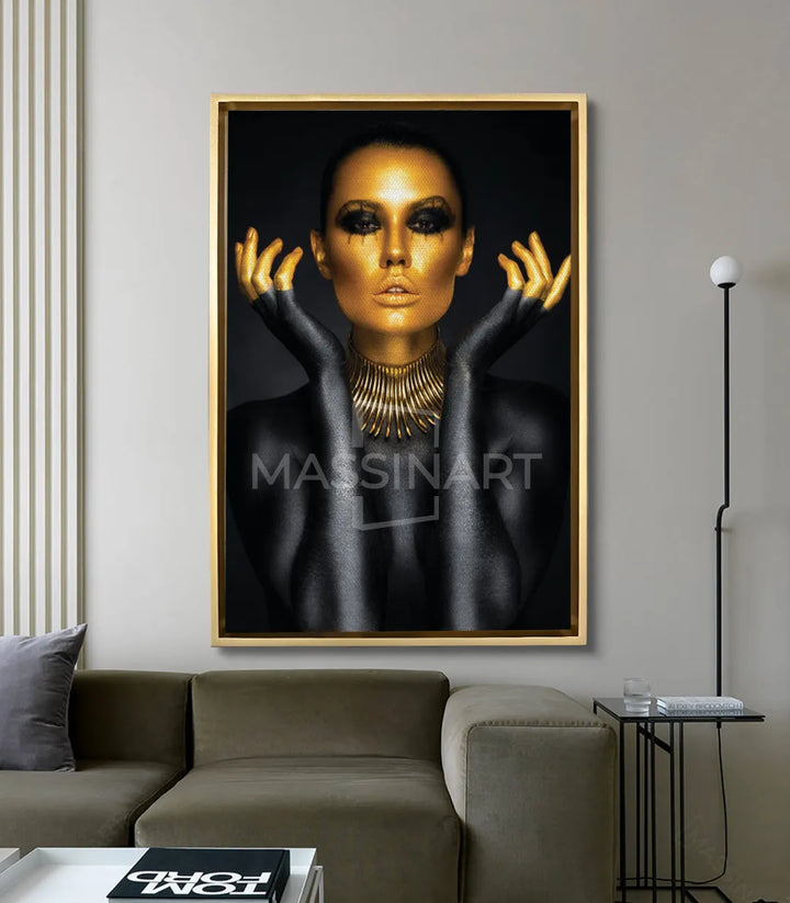 Tableau Fashion Glamour mise en situation salon moderne Massinart