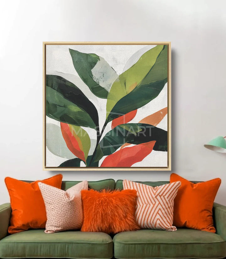 Décoration intérieur Botanica canapé vert orange Massinart