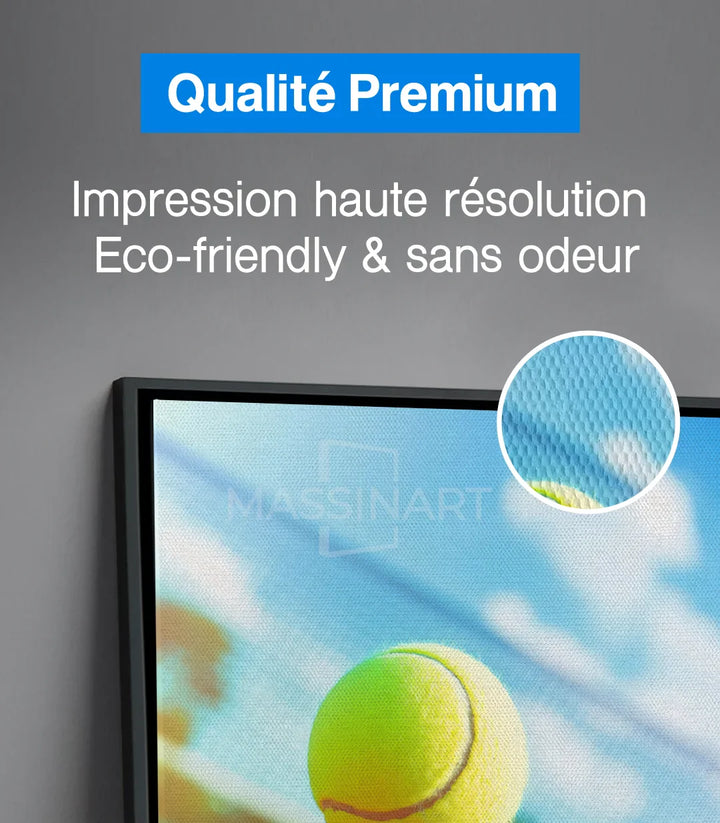 Tableau Tennis Pulse mise en situation escalier bois Massinart
