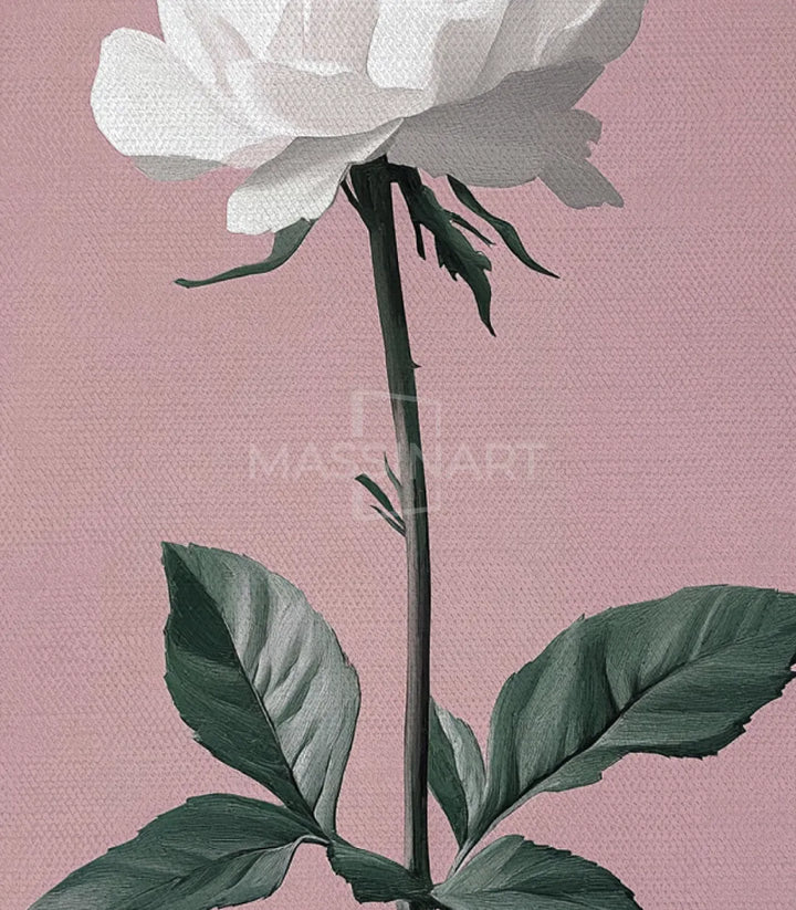 Tableau diptyque fleurs blanches Massinart — cadre noir