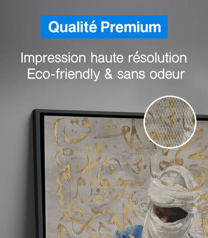 Mise en situation hotel Tableau Sacred Pour Massinart — décoration intérieur luxe