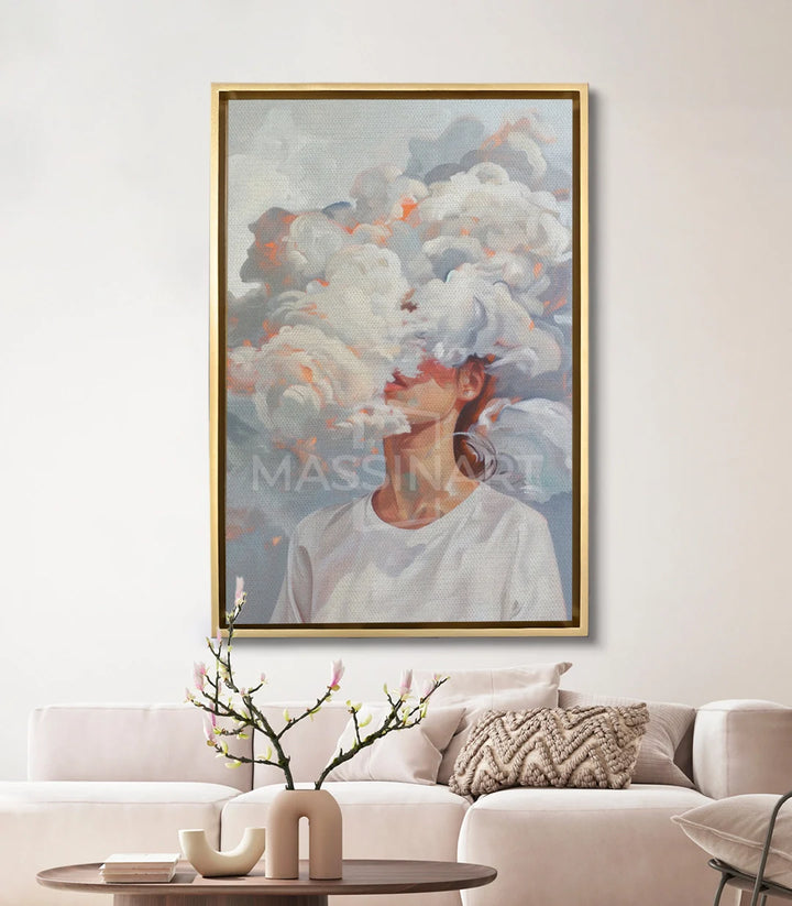 Mise en situation Clouded Mind décoration salon moderne Massinart