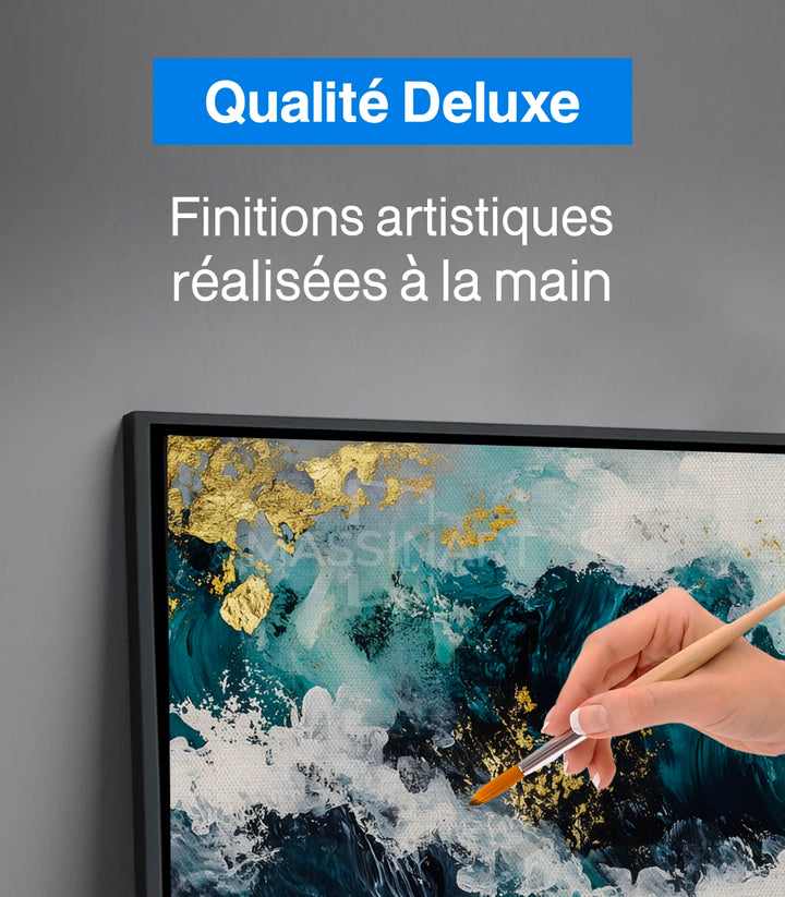 Tableau Golden Tide hotel airbnb mur cadre design Massinart