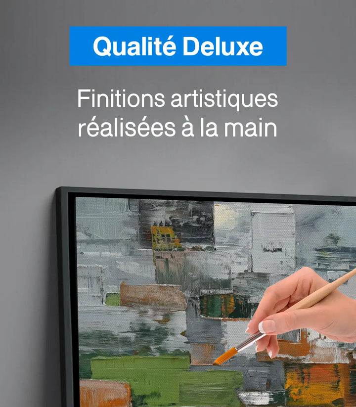 Tableau Forest Layers peinture abstraite détail couches texturées — Massinart
