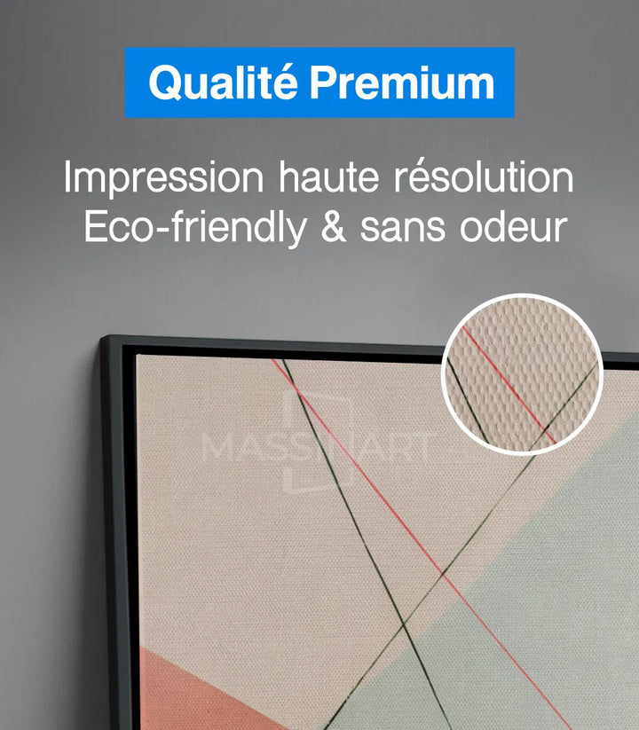 Tableau Lineage Massinart — harmonie couleurs vert terracotta beige diptyque