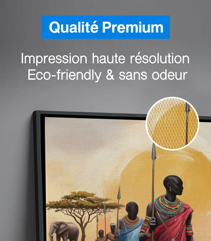 Salle à manger décoration — Tableau Savanna March Massinart palette chaude