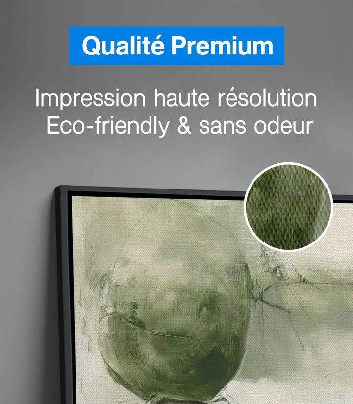 Tableau Verdra vert et beige dans intérieur moderne — Massinart