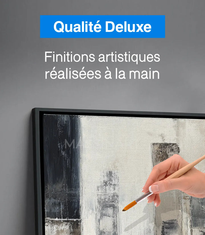 Détail texture Tableau Cérène immeubles géométriques, Massinart