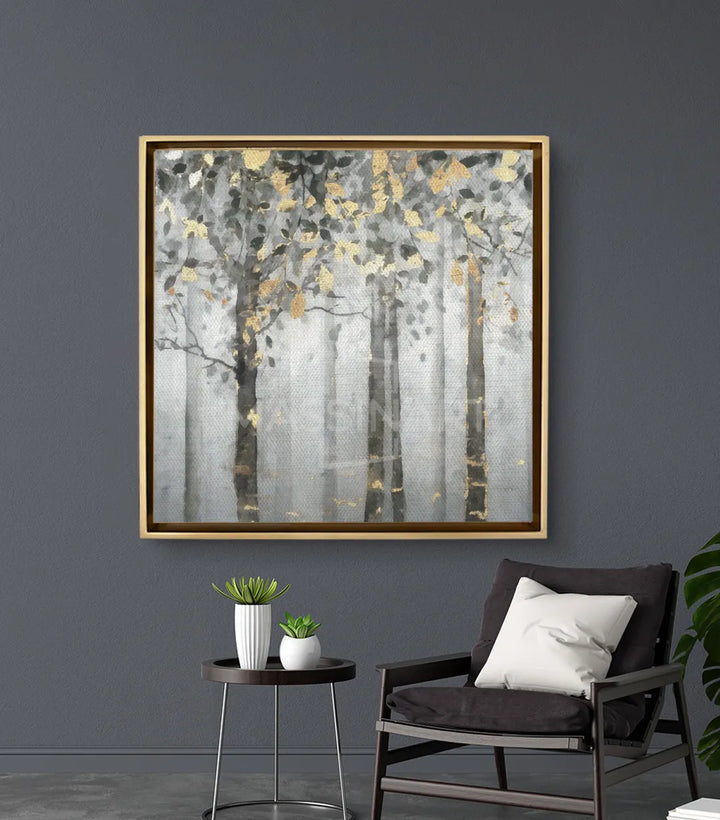Tableau Majestueuse mise en situation salon moderne avec chaise noire Massinart