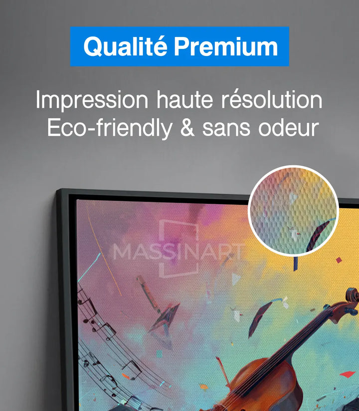 Tableau Melodic Sky Massinart — emballage livraison prêt à accrocher