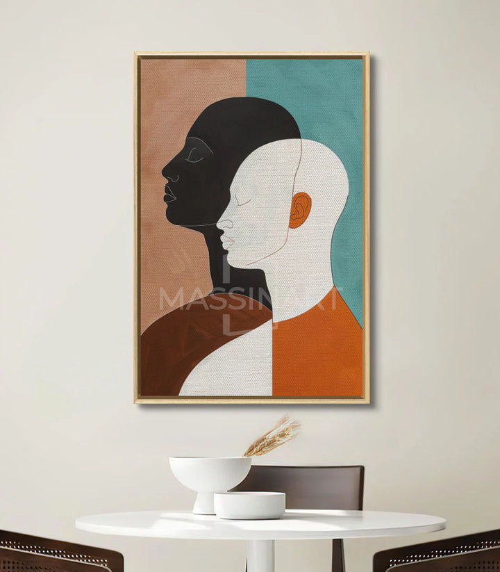 Tableau Silent Bond mise en situation décoration intérieur bureau Massinart