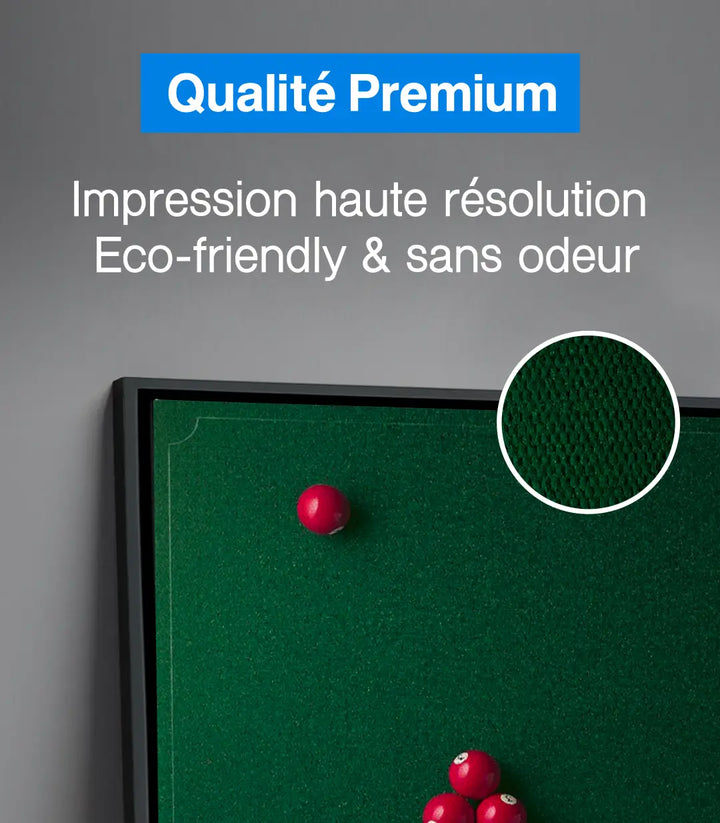 Tableau Billiard Bluff ambiance décoration salon noir — Massinart