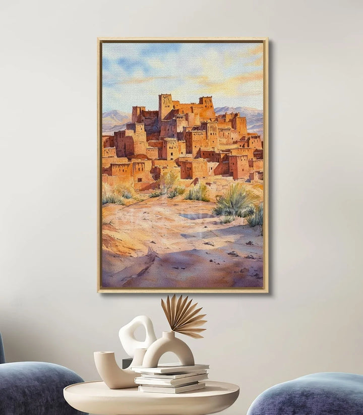 Tableau Clay Fortress décoration intérieur séjour beige Massinart