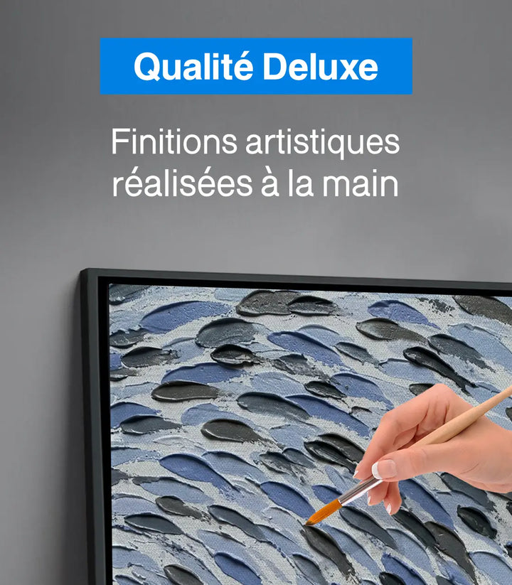 Décoration intérieur contemporain — Fish Wave diptyque bleu gris expressionniste Massinart