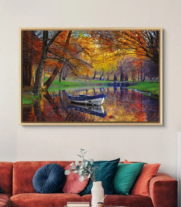 Décoration intérieur paysage lacustre automne Massinart
