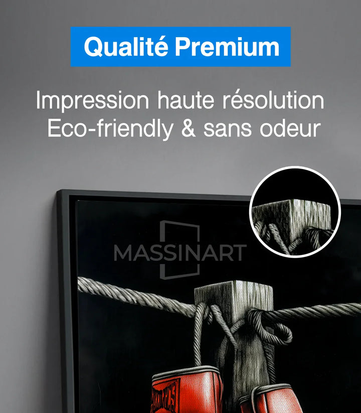 Tableau sport motivation gants boxe Massinart