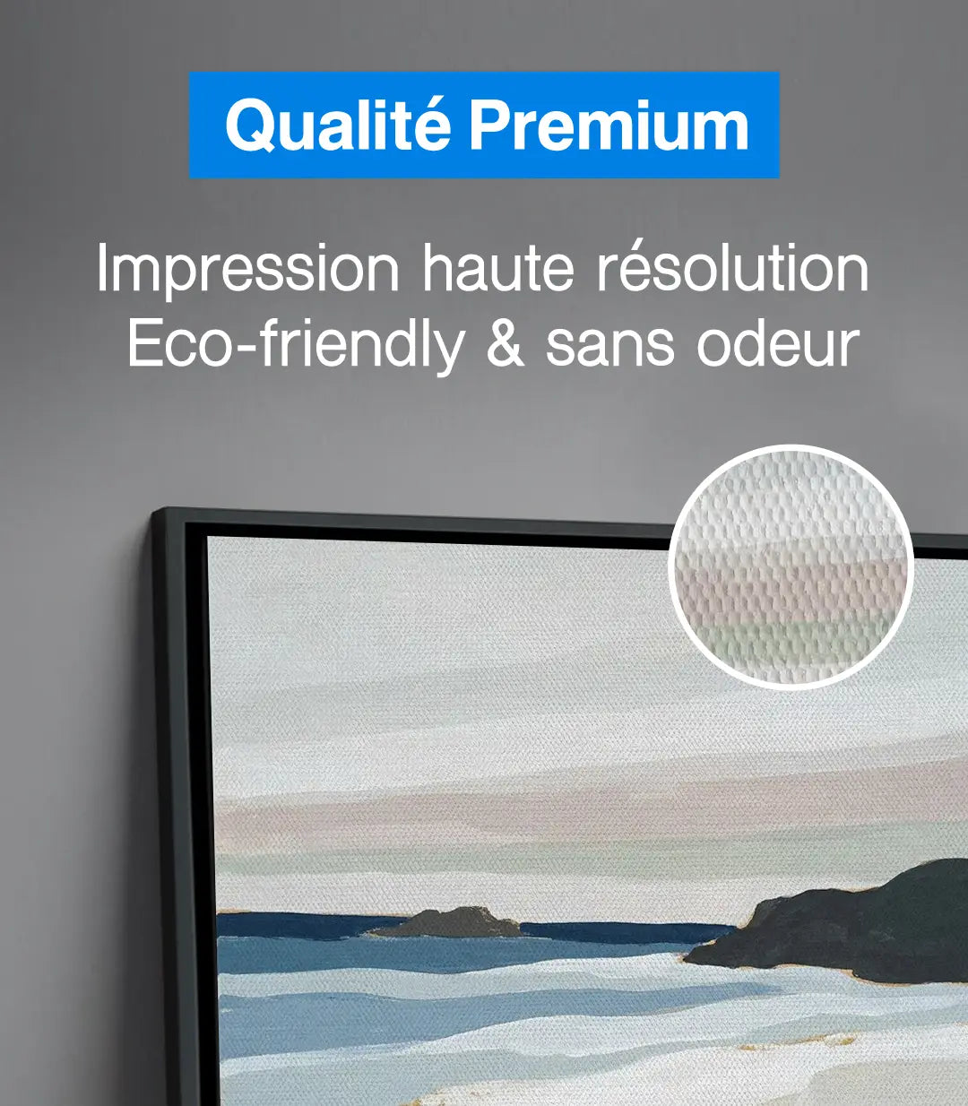 Tableau Layered Shore ambiance décoration lit chambre Massinart