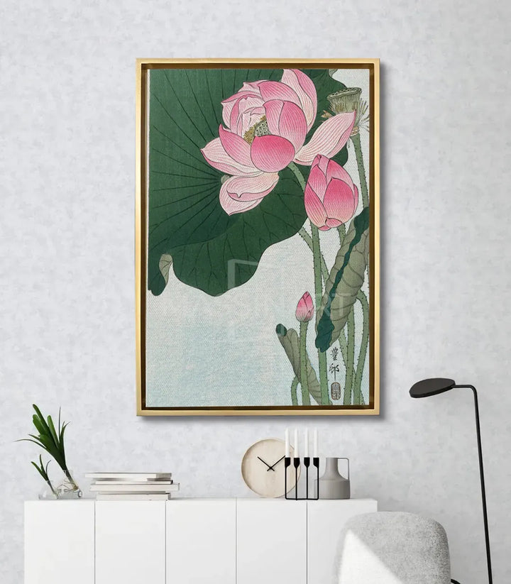 Mise en situation Blooming Lotus Massinart — décoration salon moderne bureau