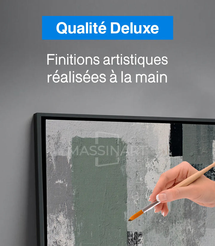 Tableau Eclipse variante couleur gris blanc noir Massinart