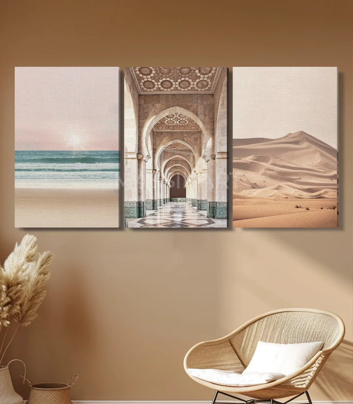 Mise en situation salon moderne triptyque Massinart
