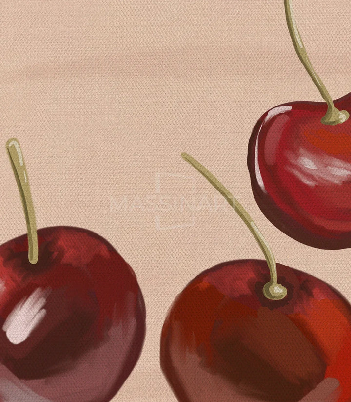Tableau cerises trio mise en situation déco minimaliste Massinart