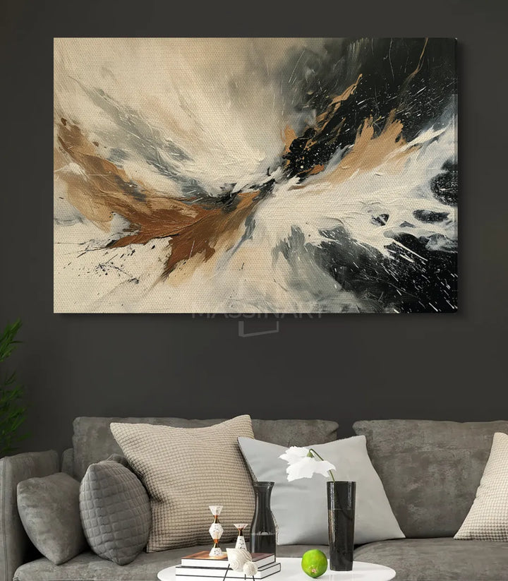 Mise en situation chambre à coucher, Tableau Twilight décoration murale — Massinart