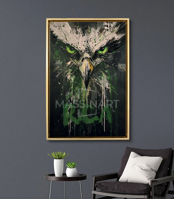 Mise en situation salon moderne aigle royal vertical — Massinart