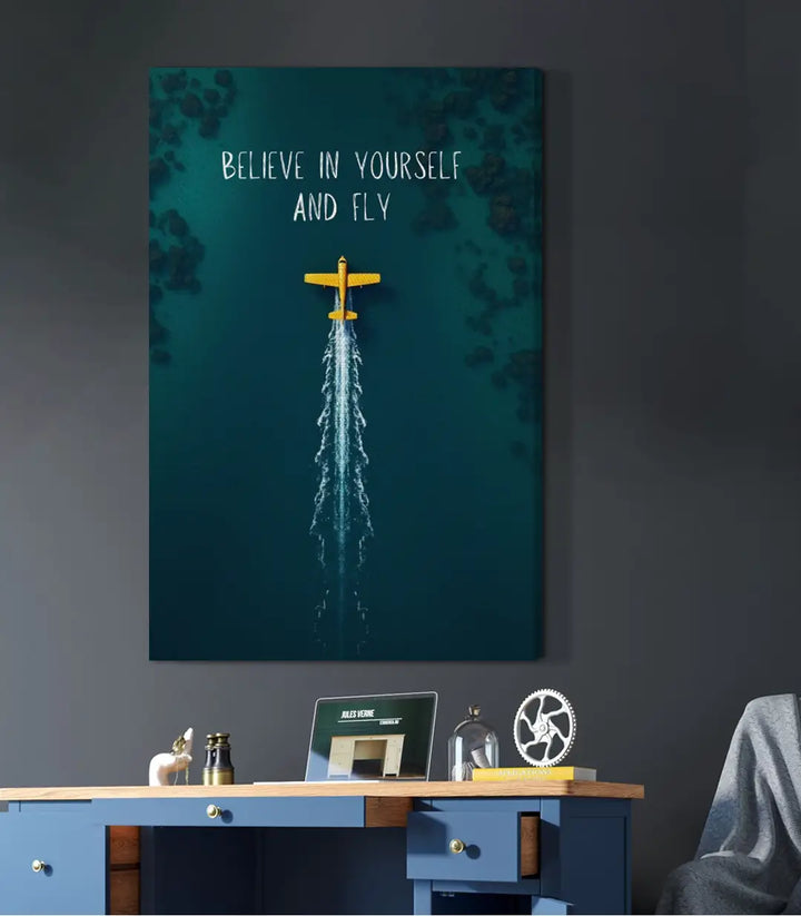 Tableau citation Believe in yourself and fly Massinart