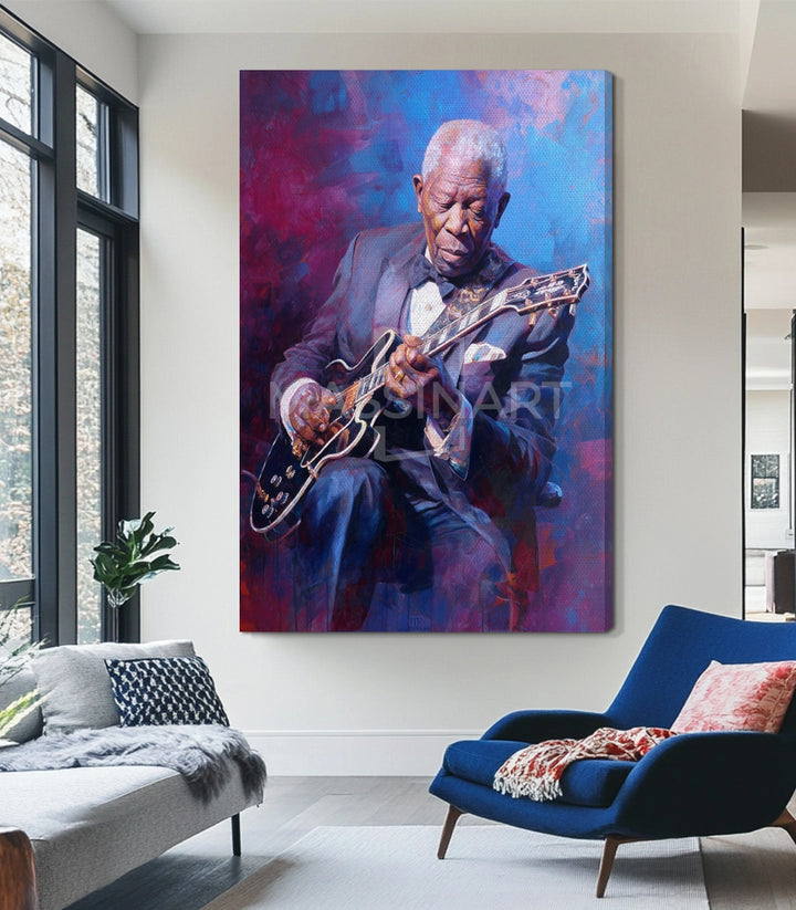 Tableau Maestro Of Strings couleurs vibrantes intérieur contemporain Massinart