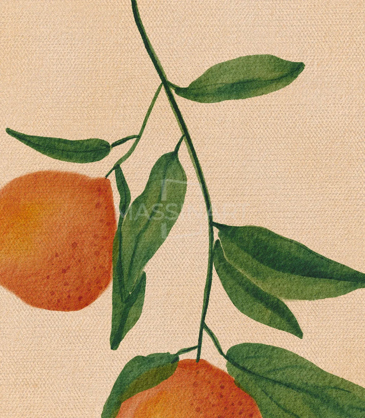 Décoration murale Orange Embrace style botanique — Massinart galerie