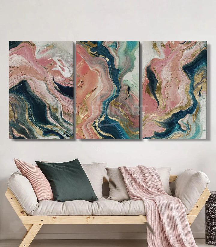 Tableau Stream panneau droit composition abstraite Massinart